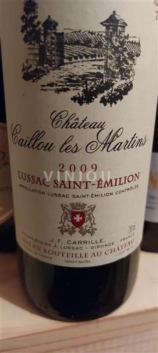 Bordeaux Lussac-saint-émilion Château Caillou Les Martins 2009