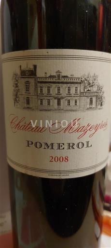 Bordeaux Pomerol Château Mazeyres 2008