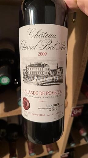 Bordeaux Lalande-de-Pomerol Chevrol Bel Air 2009