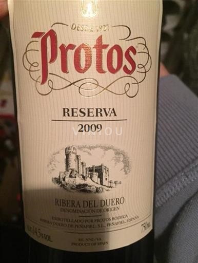 Castile and León Ribera del Duero Bodega Protos Reserva 2009