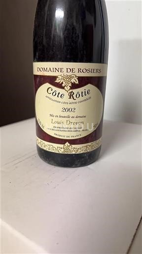 Rhônen laakso Côte-rôtie Domaine Rosiers 2002