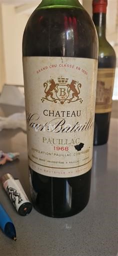 Bordeaux Pauillac Grand Cru Château Hautbatailley 1968
