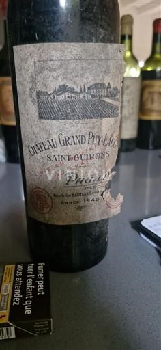 Bordéus Pauillac Château Grandpuylacoste 1945