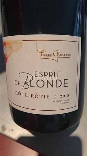 Rhône Valley Côte-Rôtie Pierre Gaillard Esprit de Blonde 2018