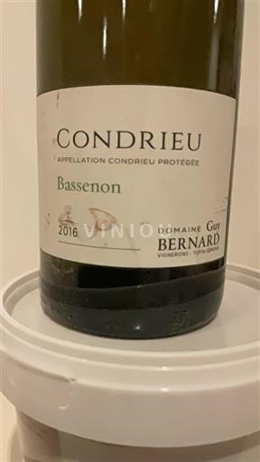 Rhônevallei Condrieu Domaine Guy Bernard Bassenon 2016