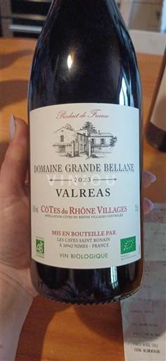 Valle del Ródano Côtes del Ródano Pueblos Domaine Grande Bellane Valréas 2023