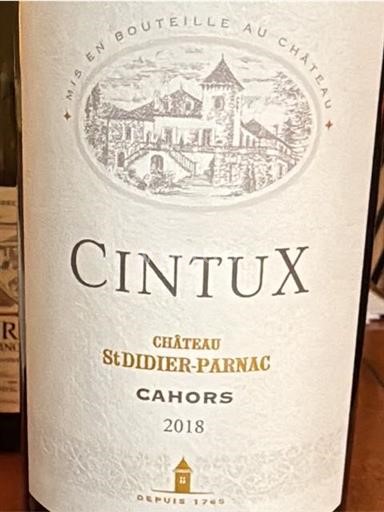 Jihozápad Cahors Château St Didierparnac Cintux 2018