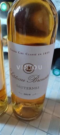 Bordeaux Sauternes Grand Cru Château Broustet 2010