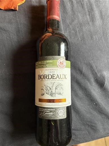Bordeaux Élevé En Fût De Chêne 2022