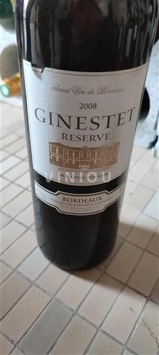 Bordeaux Ginestet Réserve 2008