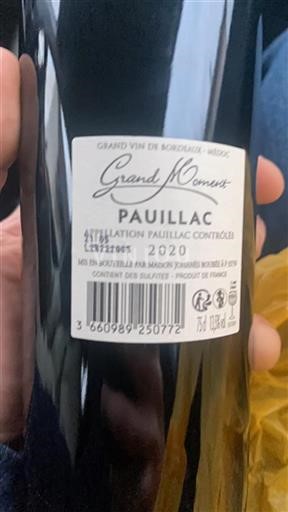 Bordeaux Pauillac Grand M Moment 2020