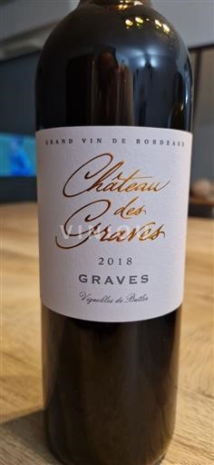 Bordeaux Graves Château Des Graves 2018