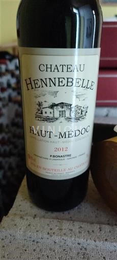 Bordeaux Haut-Médoc Château Hennebelle 2012