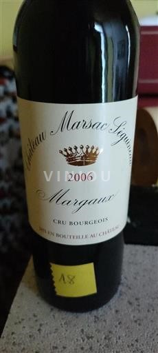 Bordeaux Margaux Cru Bourgeois Marsac Séguineau 2006