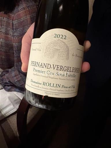 Burgundsko Pernand-Vergelesses Premier Cru Domaine Rollin Père Et Fils 2022
