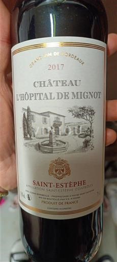 Bordeaux Saint-Estèphe Château L'hôpital De Mignot 2017
