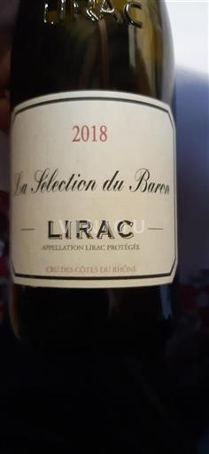 Rhônetal Lirac La Sélection Du Baron 2018