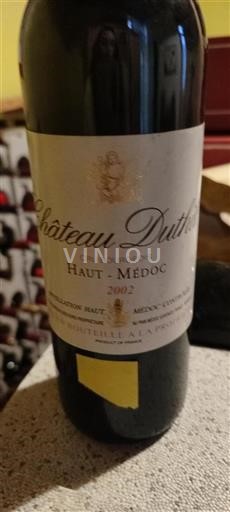 Bordeaux Haut-Médoc Cru Bourgeois Château Duthil 2002