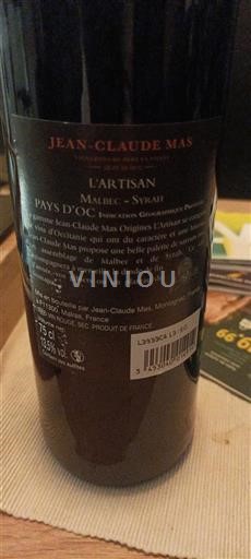 Languedoc et Roussillon Pays d'oc Jeanclaude Mas L'Artisan 2022