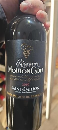 Bordeaux Saint-Émilion Baron Philippe De Rothschild Réserve Mouton Cadet 2010