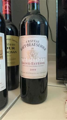 Bordeaux Saint-Estèphe Château Hautbeauséjour 2008
