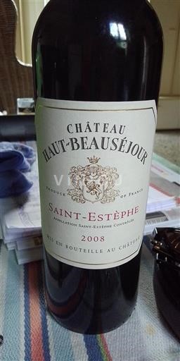Bordeaux Saint-Estèphe Château Hautbeauséjour 2008
