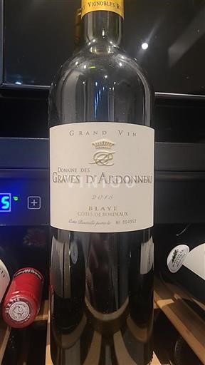 Bordeaux Blaye Grand Cru Domaine Des Graves Ardonneau 2015
