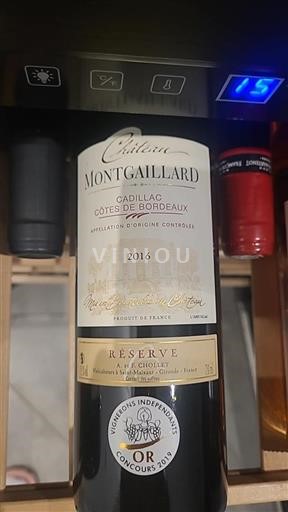 Bordeaux Cadillac-côtes-de-bordeaux Château Montgaillard Réserve 2016