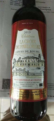 Bordeaux Côtes de Bourg Château La Croix De Pawlowski 2019