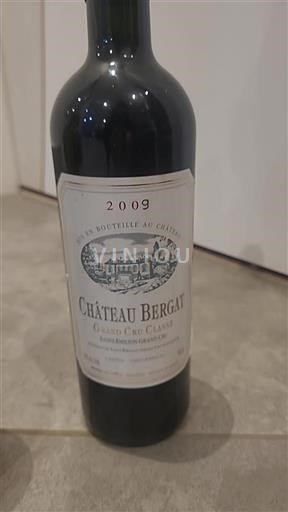 Bordeaux Saint-Émilion Grand Cru Grand Cru Classé Château Bergat 2009