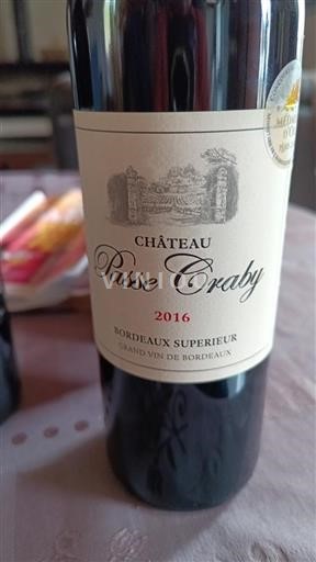 Bordeaux Bordeaux superiore Château Passe Craby 2016