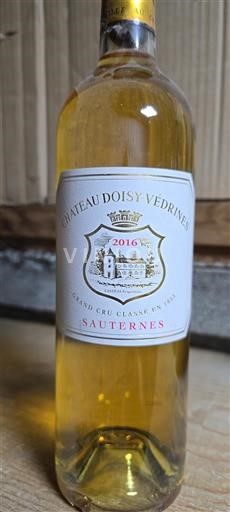 Bordeaux Sauternes Château Doisyvédrines 2016