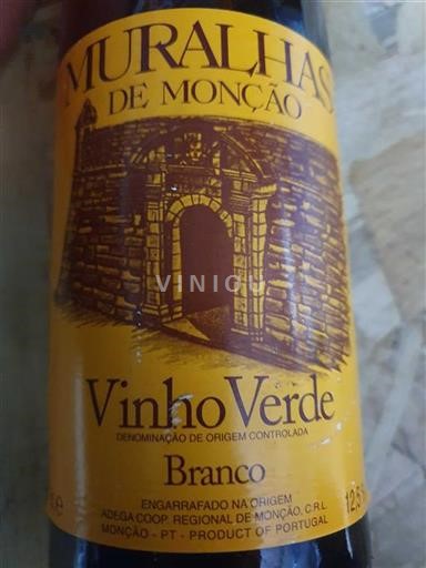 Portugali Vinho Verde Muralhas de Monção Ei vuosikertaa