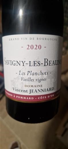Burgundsko Savigny-lès-Beaune Grand Cru Vincent Jeanniard Les Planchots Vieilles vignes 2020