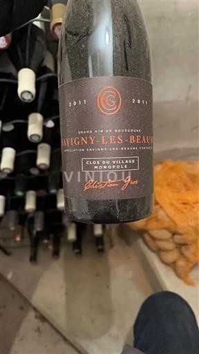 Borgonha Savigny-lès-Beaune Grand Cru Christian Gros Clos du Village Monopole 2011