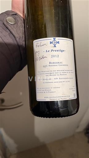 Sydvestfrankrig Bergerac Château Les Donats Le Prestige 2012