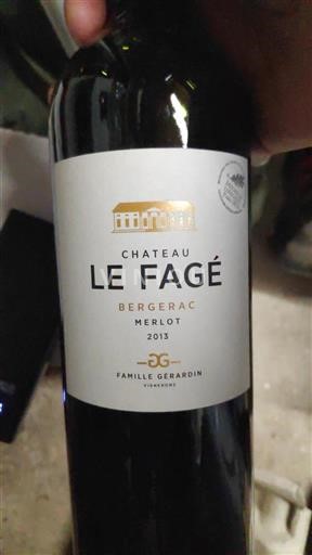 South West Bergerac Château Le Fagé Merlot 2013