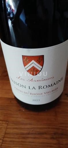 Vin Rouge sec Vaison La Romaine Les Aumôniers 2023 France Vallée du Rhône Côtes-du-rhône-villages