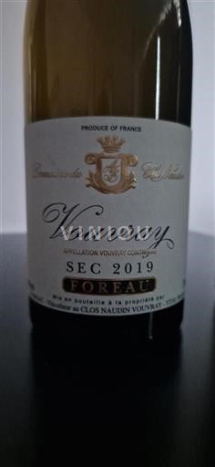 Vallée de la Loire Vouvray Domaine Clos Naudin Foreau 2019