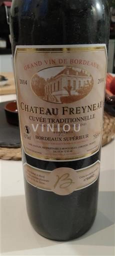 Bordeaux Bordeaux supérieur Château Freyneau Traditionnelle 2014