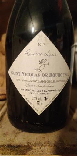 Vallée de la Loire Saint-Nicolas-De-Bourgueil Jérôme Delanoue Réserve Louis 2017