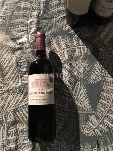 Bordeaux Saint-Émilion Grand Cru Grand Cru Château Franc Pipeau Descombes 2018