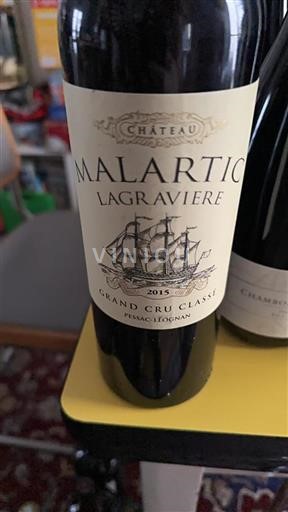 Bordeaux Pessac-Léognan Grand Cru Château Malartic Lagravière 2015