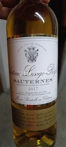 Bordeaux Sauternes Château Langereglat 2017
