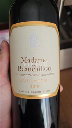 Vin Rouge sec Madame de Beaucaillou 2019 France Bordeaux Haut-Médoc