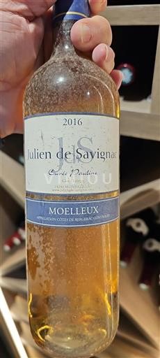 Sydväst Côtes-de-bergerac Julien De Savignac Pauline 2016
