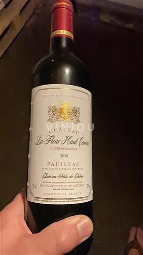 Bordeaux Pauillac Grand Cru Château La Fleur Haut Carras Benedicte 2018