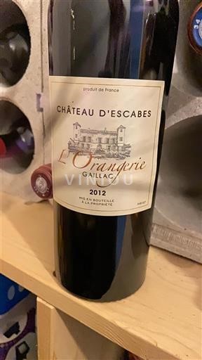 Alsace Château Escabes L'Orangerie 2012
