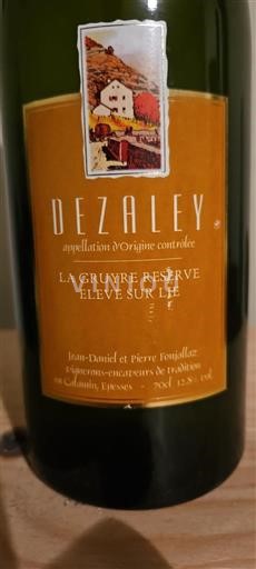 Vin Blanc sec LA GRUYERE RESERVE Jeandaniel Et Pierre Fonjallaz 2020 Suisse Valais Dôle