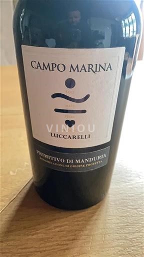 Vin Rouge sec Campo Marina Luccarelli 2017 Italie Pouilles Primitivo di Manduria DOC
